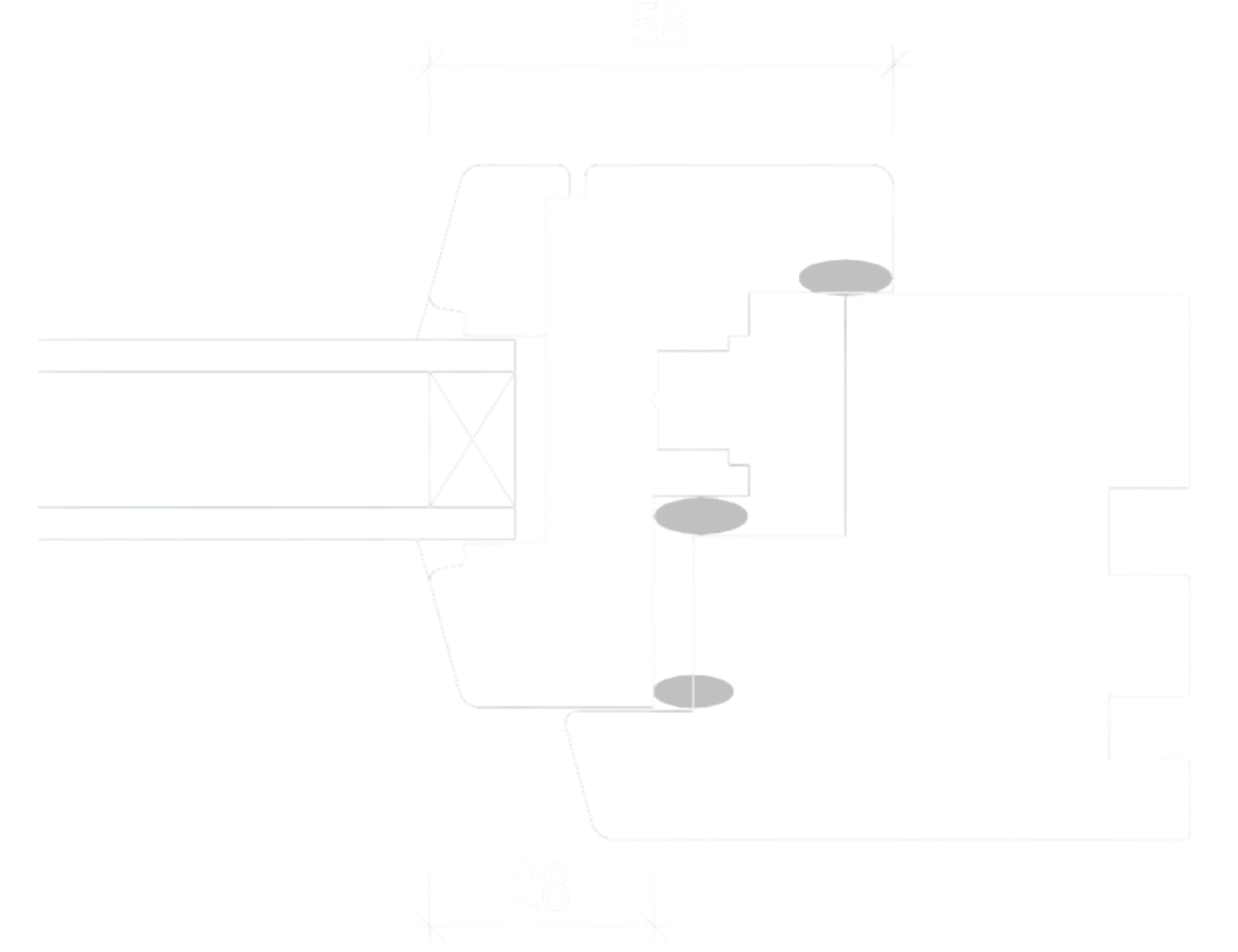Slimline 28 Technical Profile Drawing